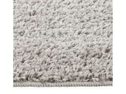 Alfombra peluda antideslizante gris claro 200x290 cm ES28077