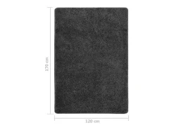 Alfombra peluda antideslizante gris oscuro 120x170 cm