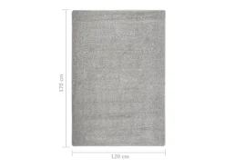 Alfombra peluda antideslizante gris claro 120x170 cm