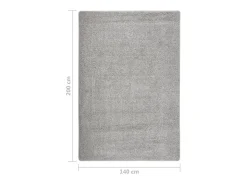 Alfombra peluda antideslizante gris claro 140x200 cm ES46304