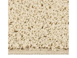 Alfombra peluda antideslizante color crema 160x230 cm ES35286