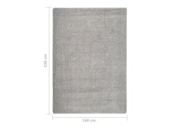 Alfombra peluda antideslizante gris claro 160x230 cm ES33941