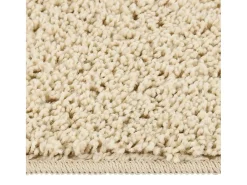 Alfombra peluda antideslizante color crema 200x290 cm