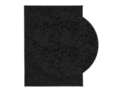 Alfombra peluda de pelo largo moderna PAMPLONA negra 140x200 cm ES81330