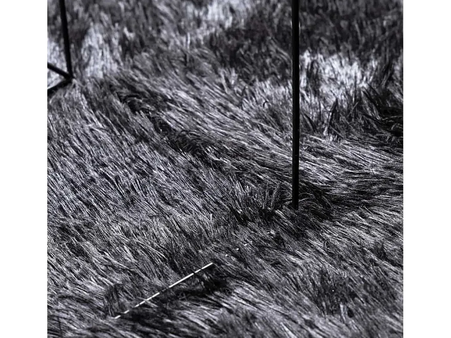 Alfombra peluda NAVARRA gris oscuro 120x170 cm