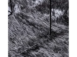 Alfombra peluda NAVARRA gris oscuro 240x240 cm