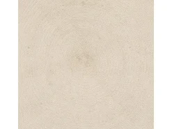 Alfombra pompon algodón beige 90x90cm