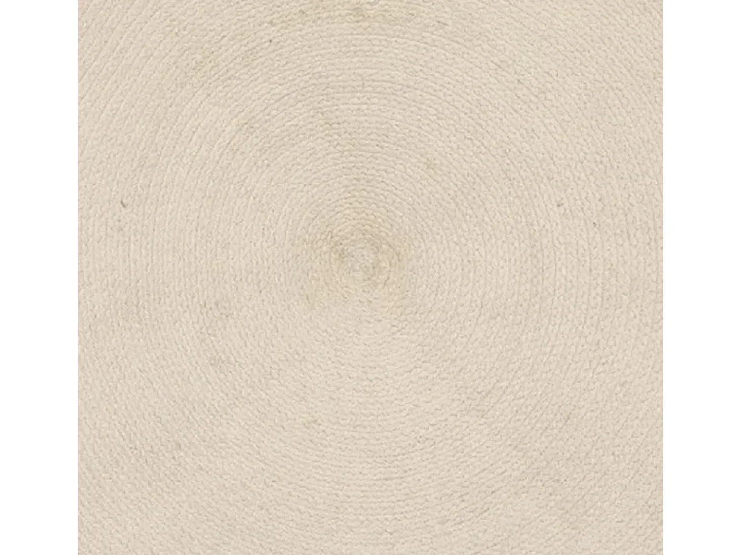 Alfombra pompon algodón beige 90x90cm
