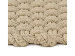 Alfombra rectangular algodón natural 160x230 cm ES88750