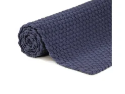 Alfombra rectangular algodón azul marino 180x250 cm ES77441