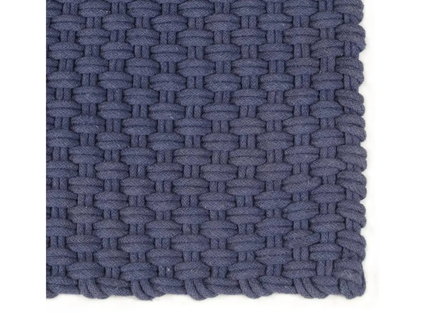 Alfombra rectangular algodón azul marino 180x250 cm ES77441