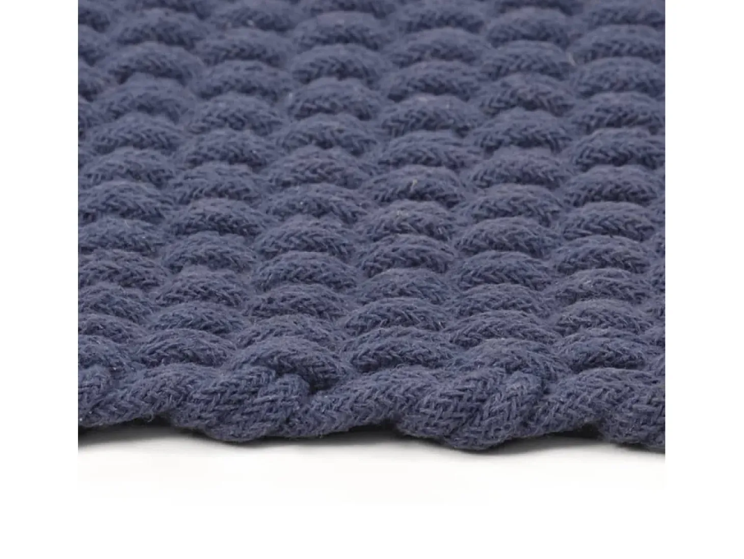 Alfombra rectangular algodón azul marino 180x250 cm ES77441