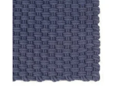 Alfombra rectangular algodón azul marino 160x230 cm ES65642