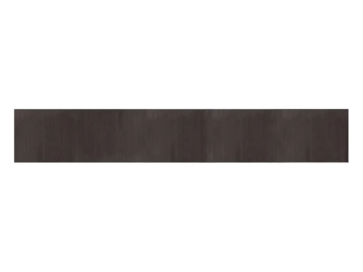 Alfombra rectangular bambú marrón oscuro 80x500 cm