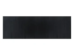 Alfombra rectangular bambú negro 100x300 cm