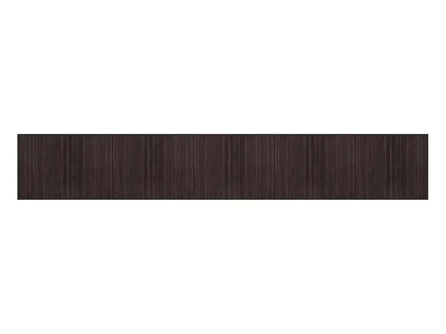 Alfombra rectangular bambú marrón oscuro 80x1000 cm