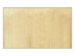 Alfombra rectangular bambú color natural claro 60x100 cm