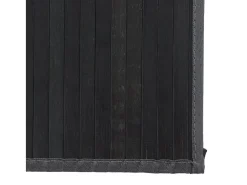 Alfombra rectangular bambú gris 80x1000 cm