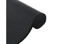Alfombra rectangular bambú negro 100x200 cm