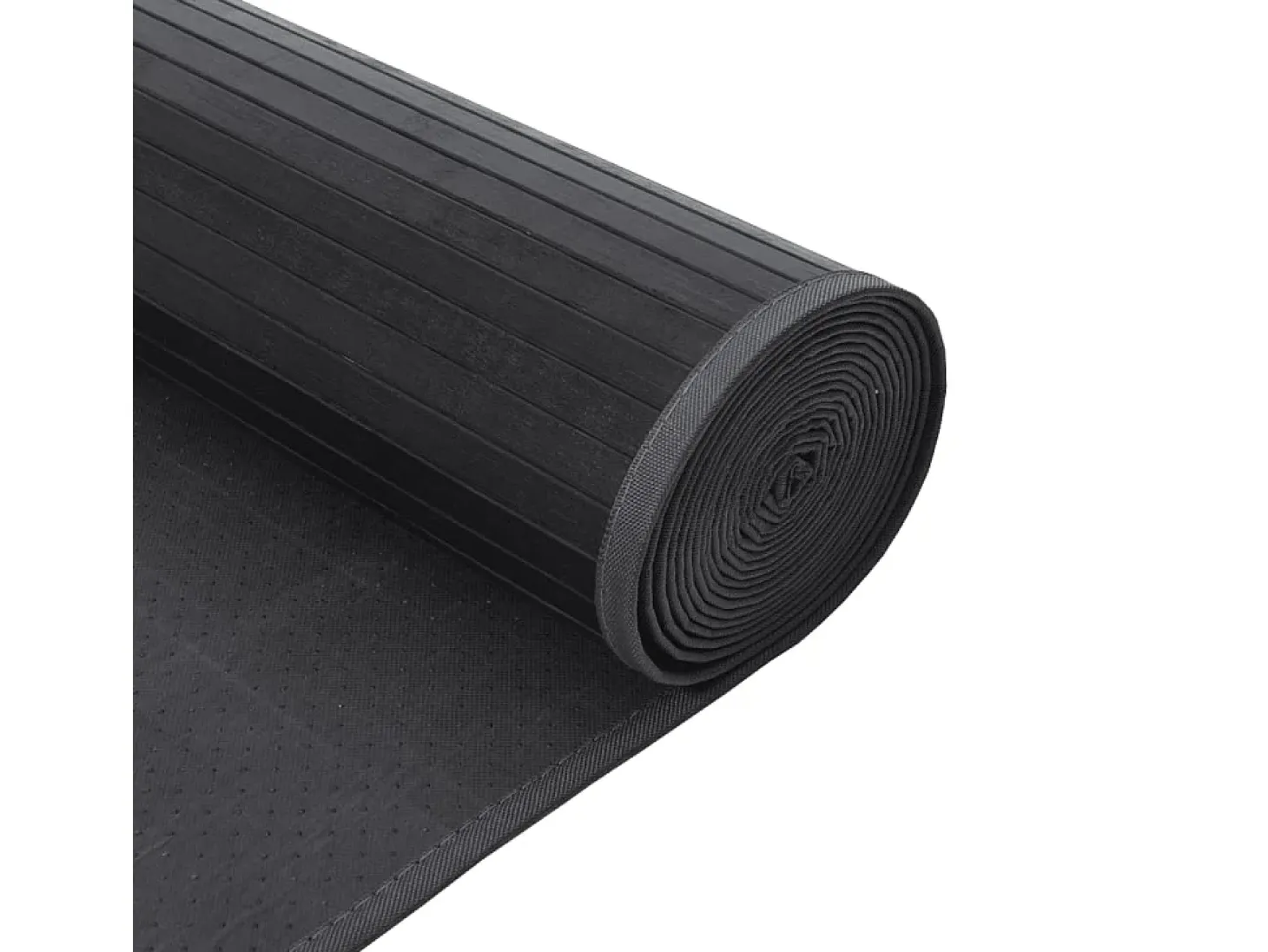 Alfombra rectangular bambú gris 60x1000 cm