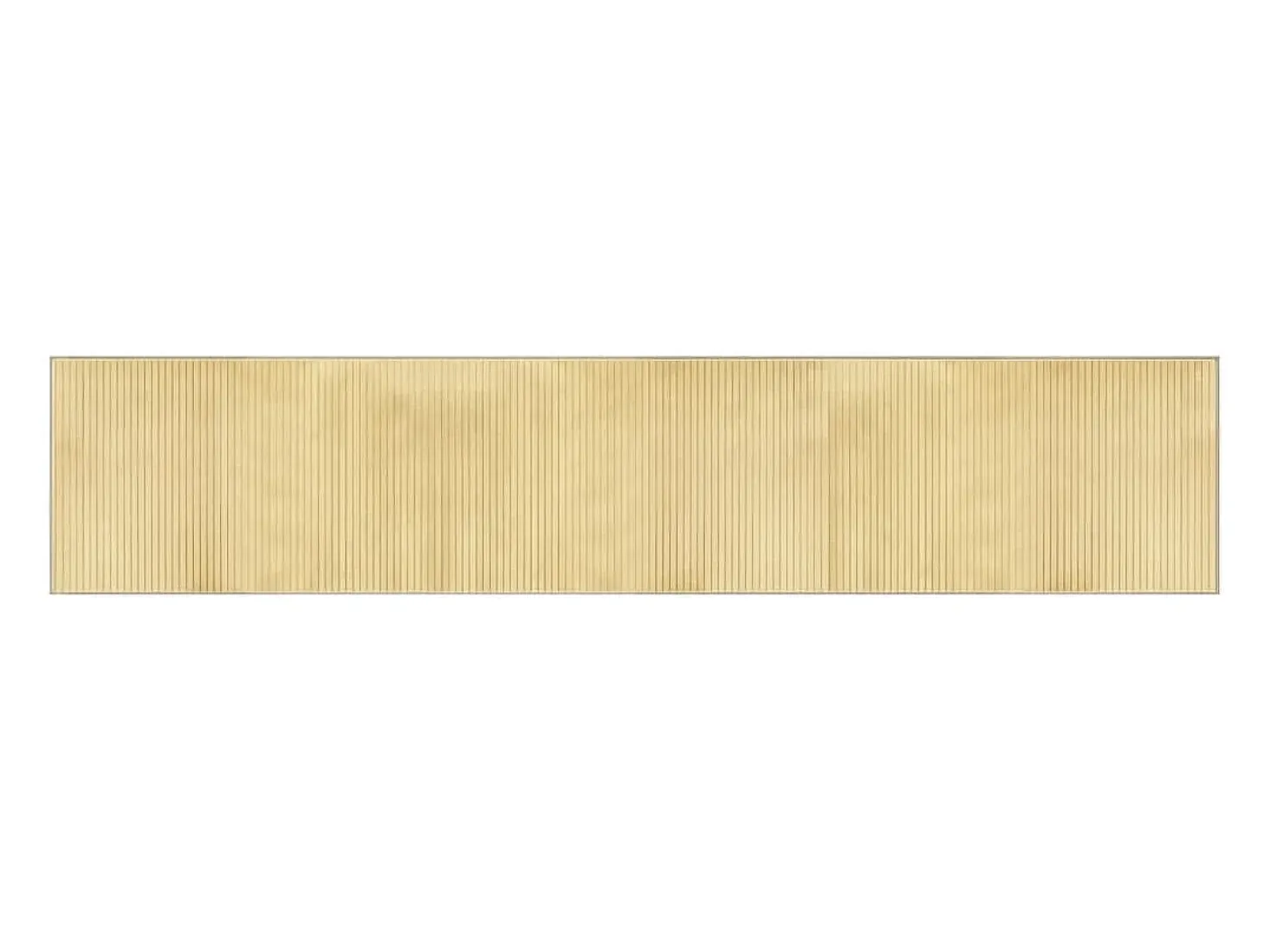 Alfombra rectangular bambú color natural claro 60x300 cm