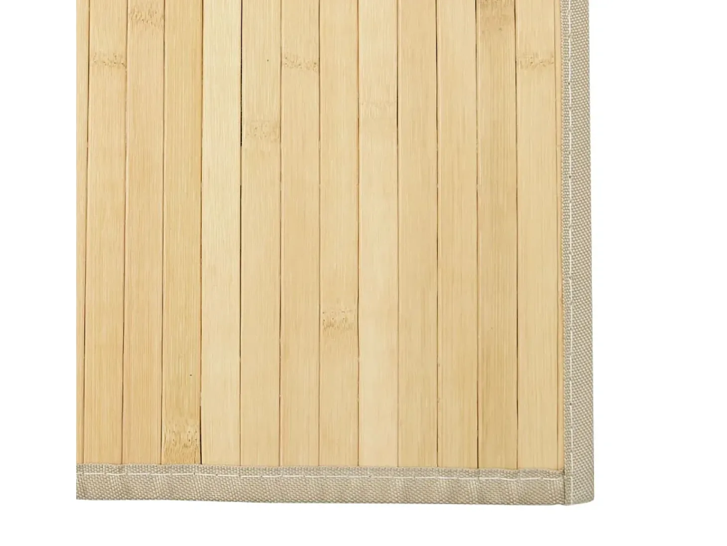 Alfombra rectangular bambú color natural claro 60x300 cm