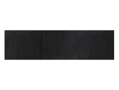 Alfombra rectangular bambú negro 80x300 cm