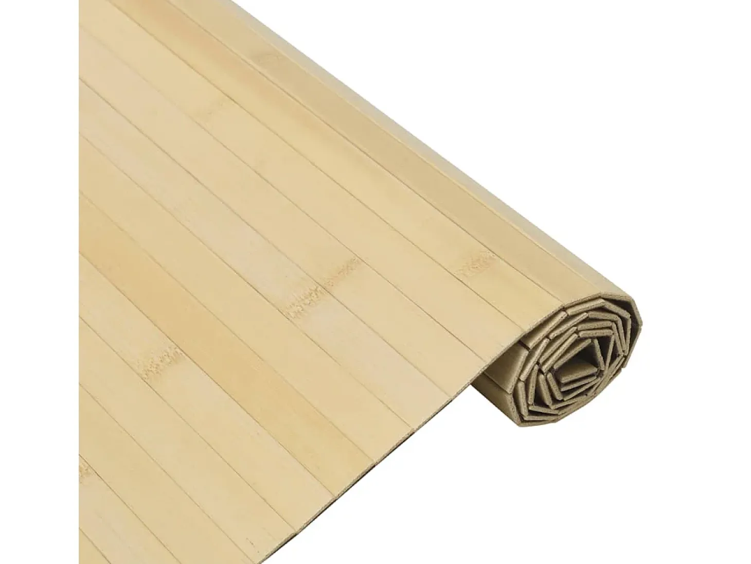Alfombra rectangular bambú color natural claro 60x300 cm