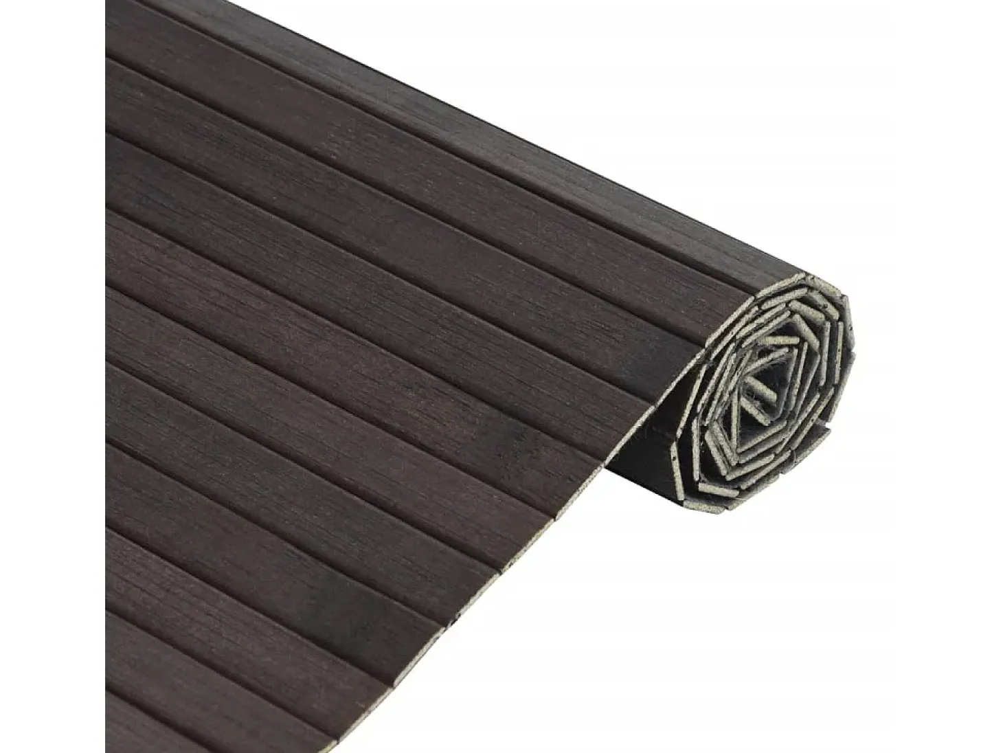 Alfombra rectangular bambú marrón oscuro 60x300 cm