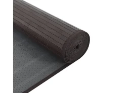 Alfombra rectangular bambú marrón oscuro 60x1000 cm