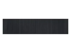 Alfombra rectangular bambú negro 70x300 cm