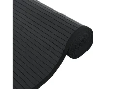 Alfombra rectangular bambú negro 100x1000 cm