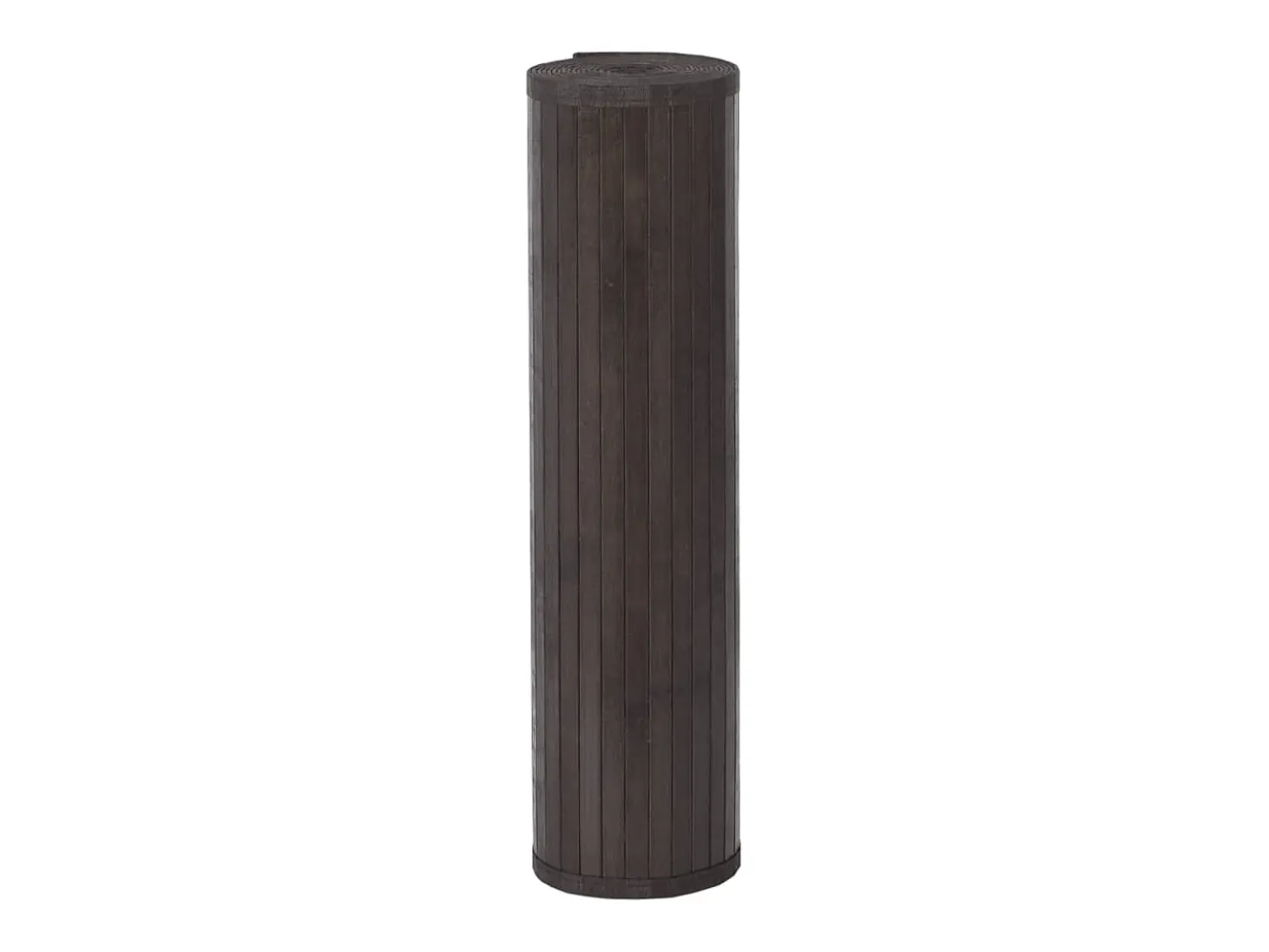 Alfombra rectangular bambú marrón oscuro 80x100 cm