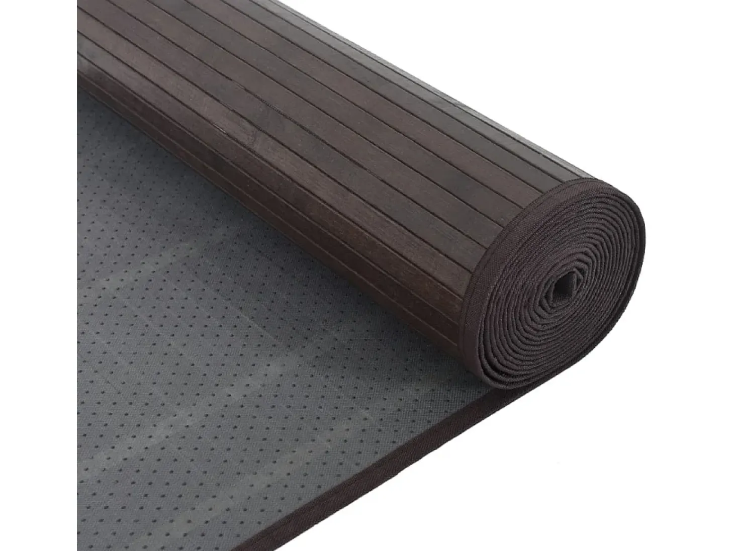 Alfombra rectangular bambú marrón oscuro 80x100 cm