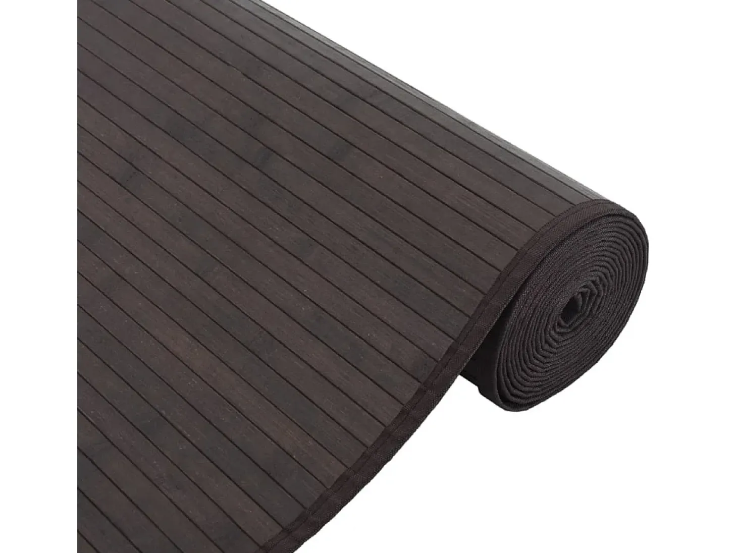 Alfombra rectangular bambú marrón oscuro 80x100 cm