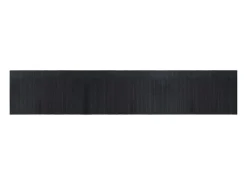 Alfombra rectangular bambú negro 60x300 cm