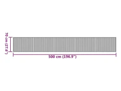 Alfombra rectangular bambú marrón oscuro 70x500 cm