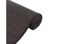 Alfombra rectangular bambú marrón oscuro 70x500 cm