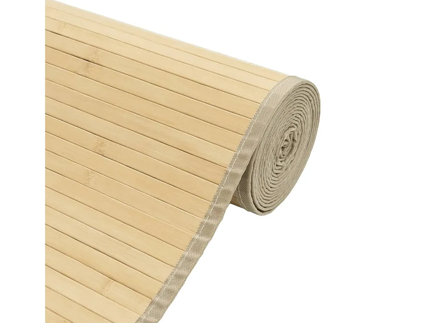 Alfombra rectangular bambú color natural claro 100x200 cm