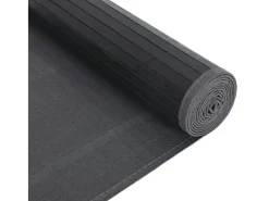 Alfombra rectangular bambú negro 80x500 cm