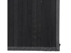 Alfombra rectangular bambú negro 80x500 cm