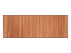 Alfombra rectangular bambú marrón 70x200 cm