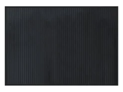 Alfombra rectangular bambú negro 70x100 cm