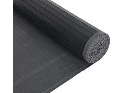 Alfombra rectangular bambú gris 80x200 cm