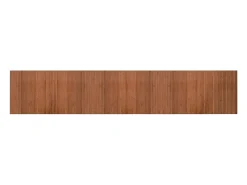 Alfombra rectangular bambú marrón 60x300 cm