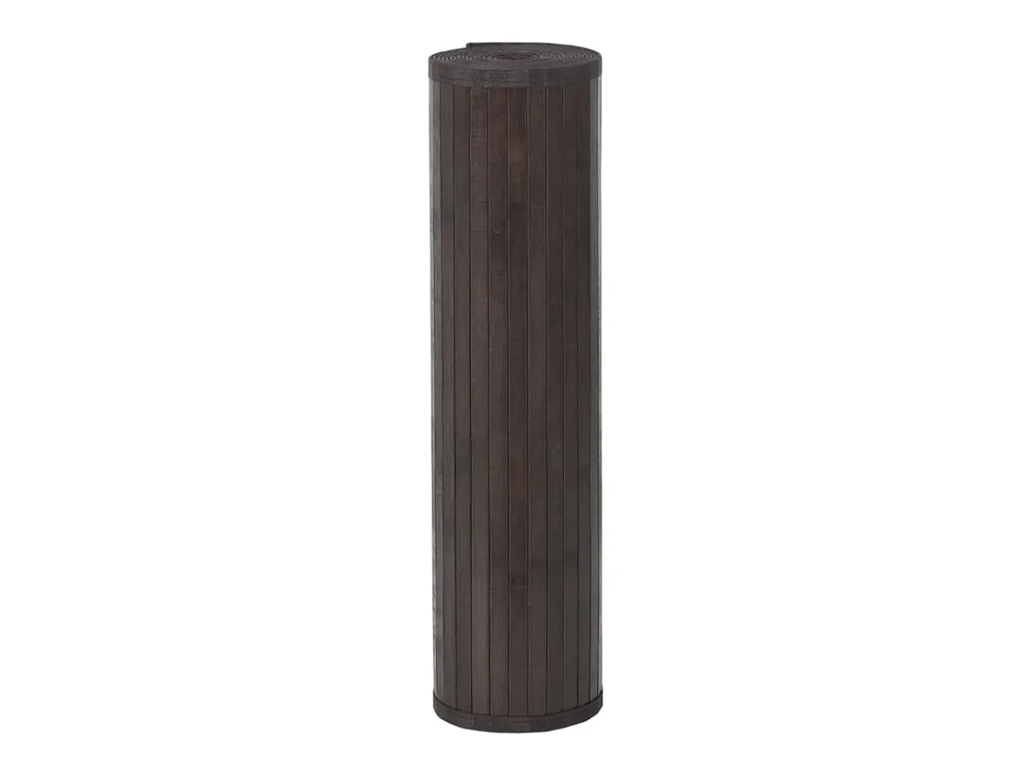 Alfombra rectangular bambú marrón oscuro 70x1000 cm