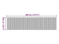Alfombra rectangular bambú color natural 100x400 cm