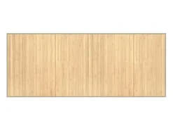 Alfombra rectangular bambú color natural claro 80x200 cm