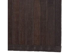 Alfombra rectangular bambú marrón oscuro 80x300 cm