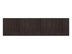Alfombra rectangular bambú marrón oscuro 80x300 cm